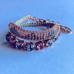 La Hola Swarovski Crystal Bead Double Wrap Bracelet